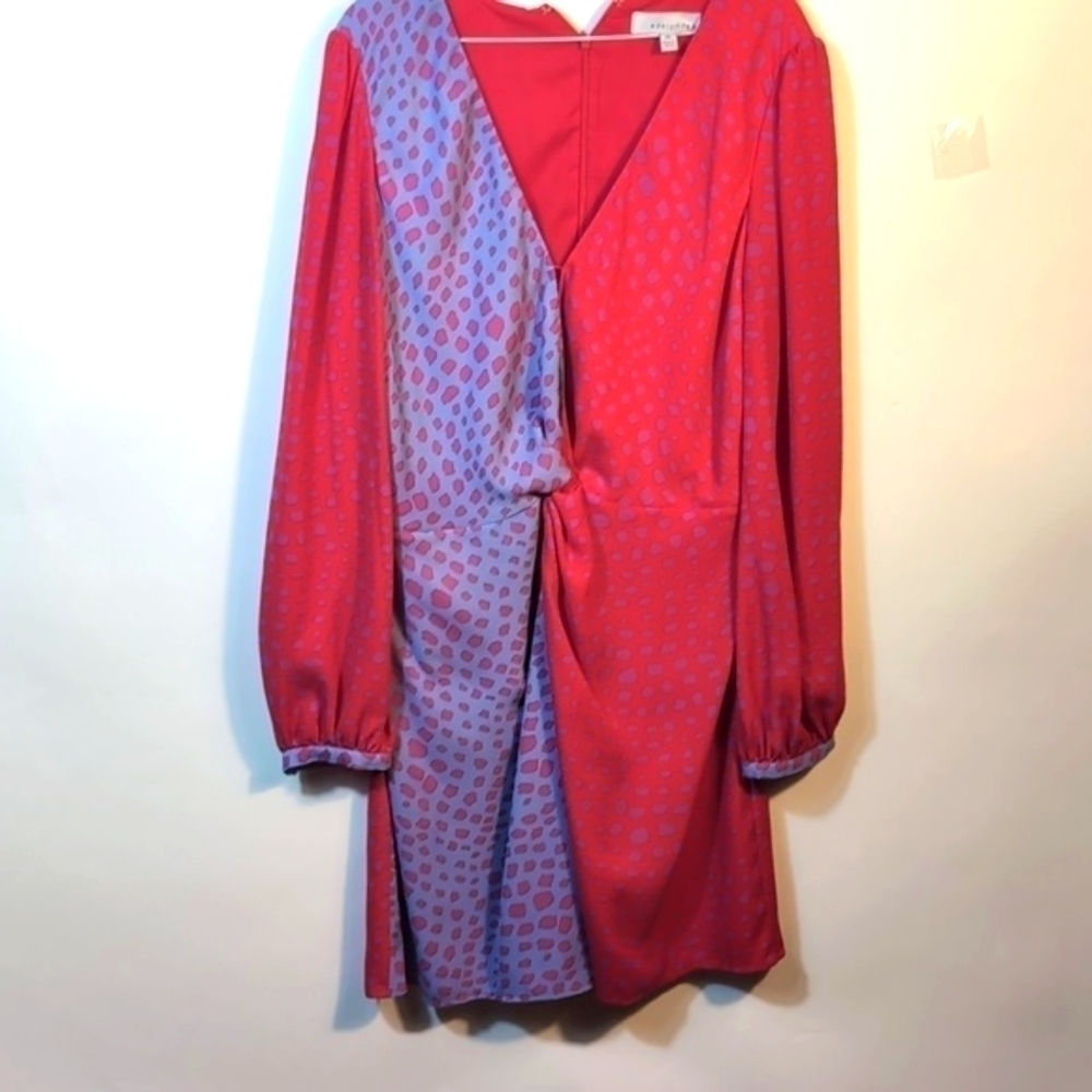 Adelyna Rae Size XL Color Block Dress - Pink And Purple
